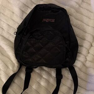 Jansport Quilted Black Backpack